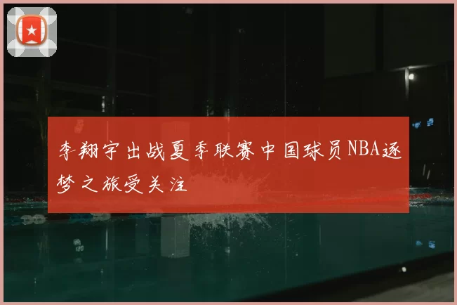 李翔宇出战夏季联赛中国球员NBA逐梦之旅受关注